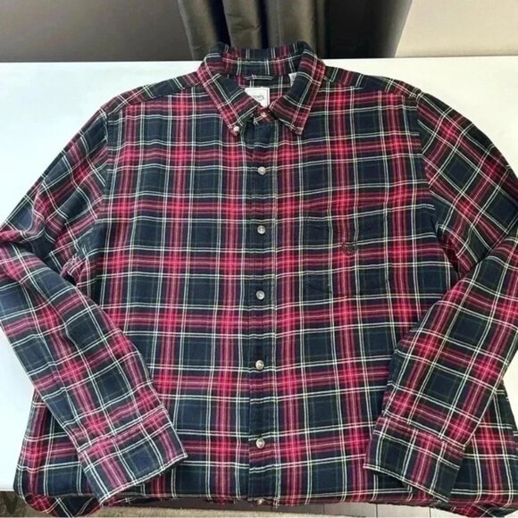 Chaps Men’s Plaid Flannel Long Sleeve Button Down Shirt Red Blue Black Green LG - Picture 16 of 16